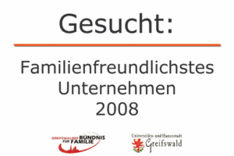 Wettbewerb Familienfreundlichstes Unternehmen 2008 in Greifswald